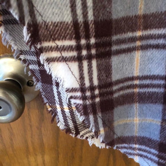 Dizzy Brown and White Plaid Shirt Dress with distressed hem wear as a tunic/dres - Picture 4 of 6